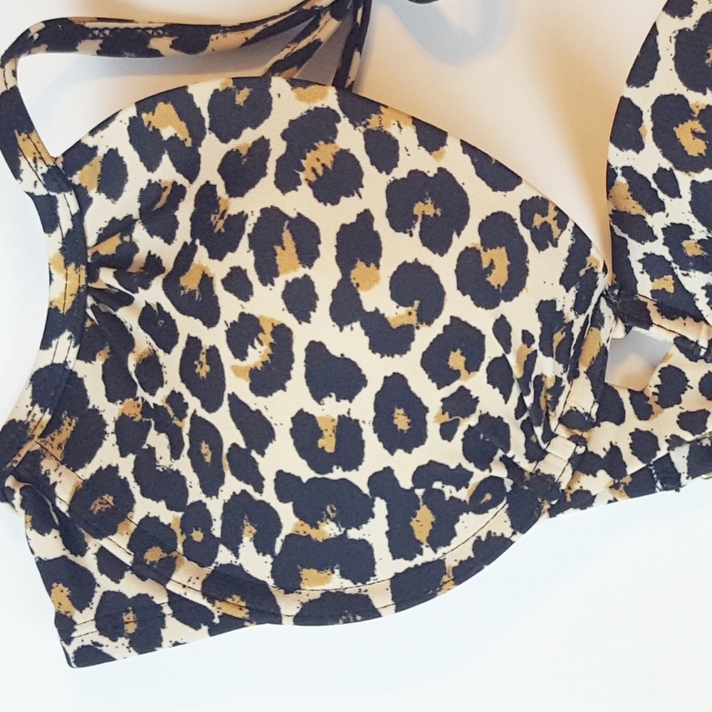 Xhilaration Cheetah Bikini Top Size NWT Small - Picture 5 of 8